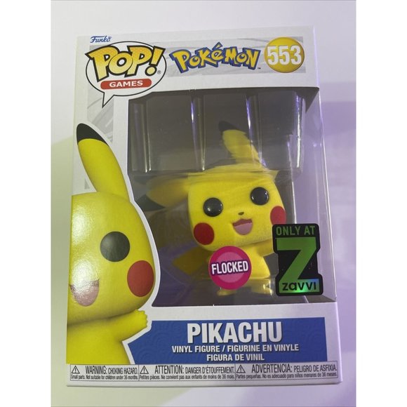 Pokemon Pikachu Flocked #553 Zavvi Exclusive Funko Pop - Picture 1 of 6
